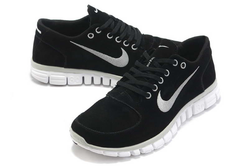Nike Free 3.0 fur Mens Shoes Black White (3)